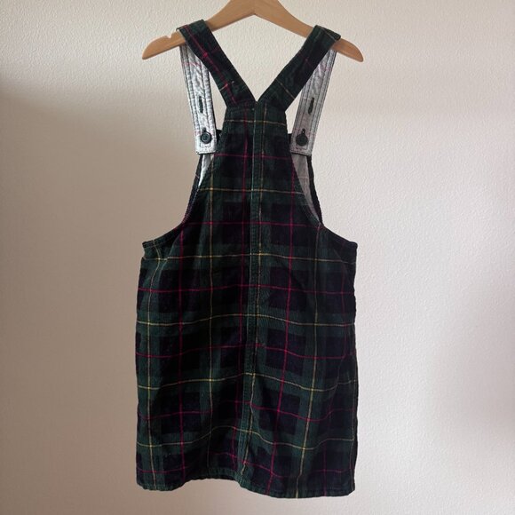 Girls Childrens Place Tartan Plaid Corduroy Dress | Adjustable Straps | Size 12 - Picture 3 of 15